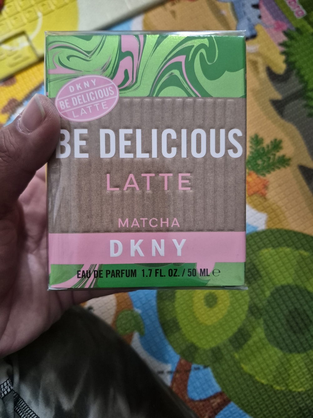 DKNY Boxed Fragrance with Green and Pink Marble Design